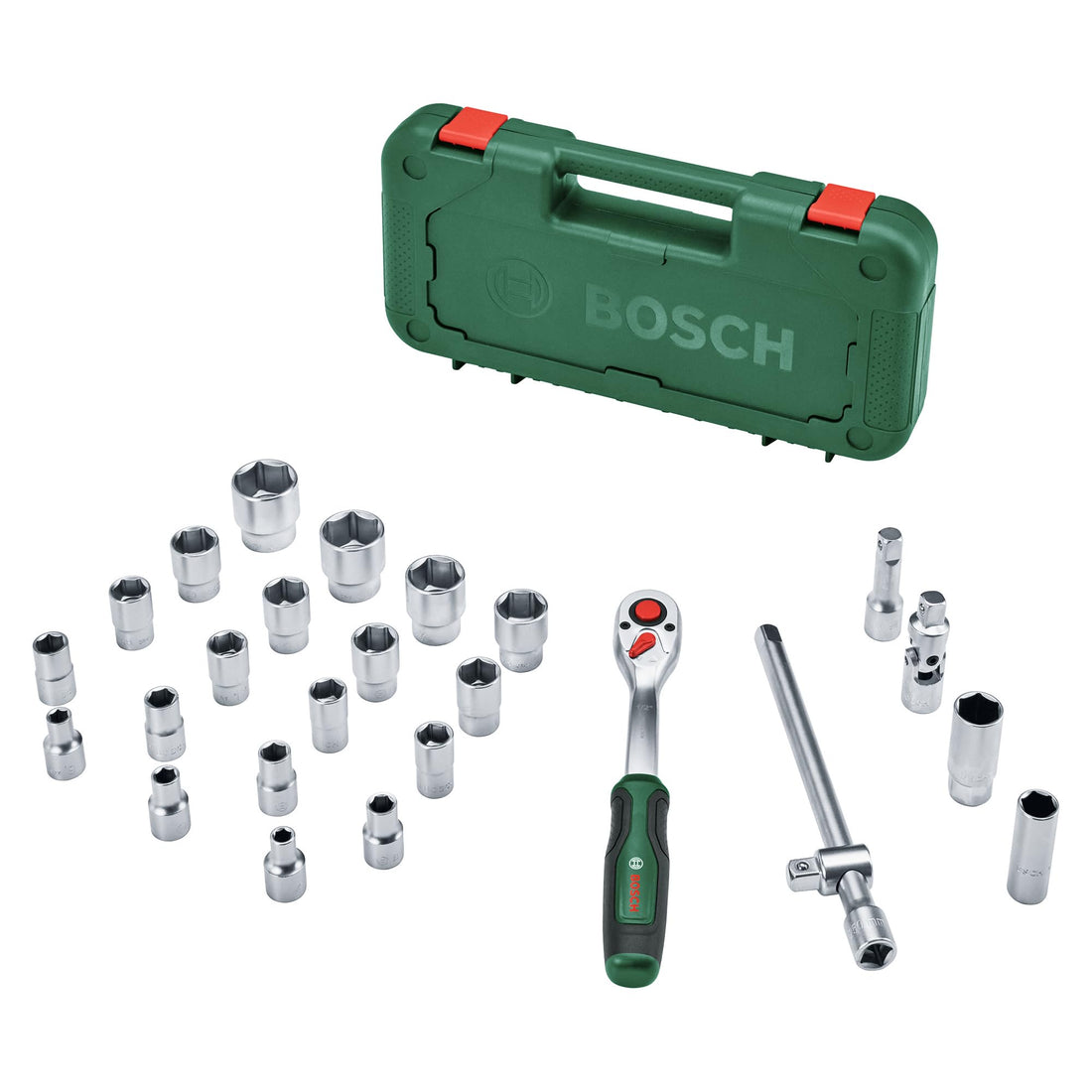Bosch 1/2" Drive Ratchet Set 25-Piece