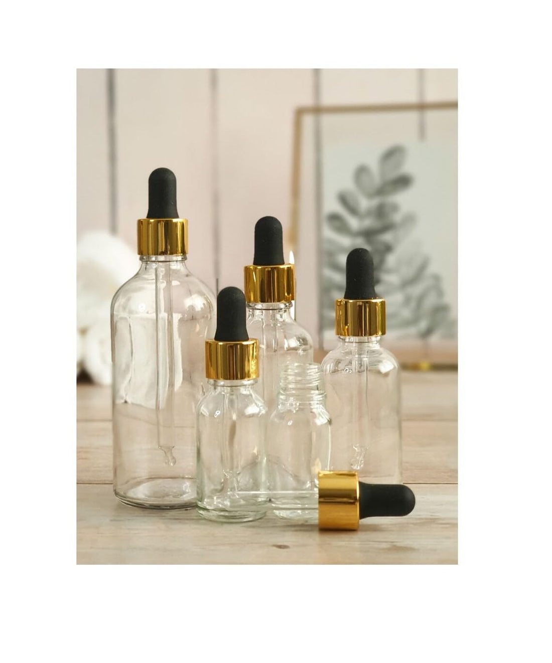 Generic Clear Glass Cosmetic Droppers 10ml (2 Dropper Set)