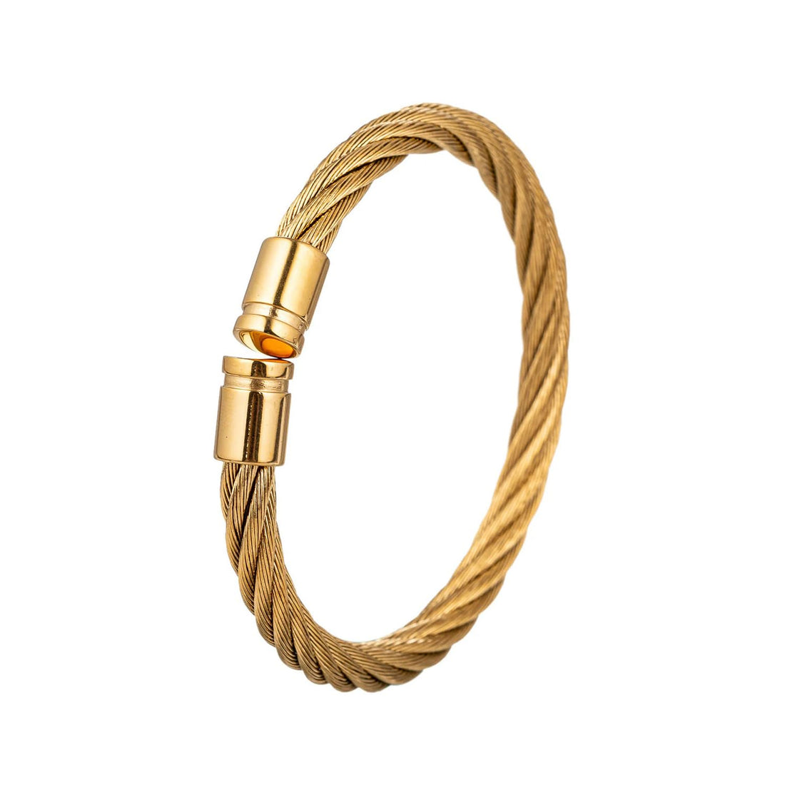 Julia Store 18K Gold Plated Stainless Steel Cable Wire Bracelets Unisex Dainty Charm Bangle Bracelet Inspirational Adjustable Cuff Bracelet Jewelry Best Seller Birthday Gift