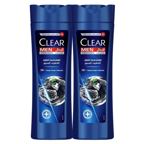 Clear Anti-Dandruff Shampoo, for dandruff prone & itchy scalp, Deep Cleanse purifies and nourishes the scalp, 2 x 350ml