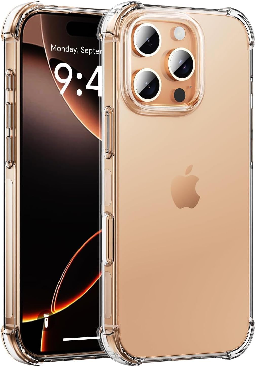Zubitech iPhone 16 Pro Max Clear Case Soft Flexible Silicone TPU Shockproof Transparent Back Cover with Bumper Protection (Bumper, iPhone 16 Pro Max)