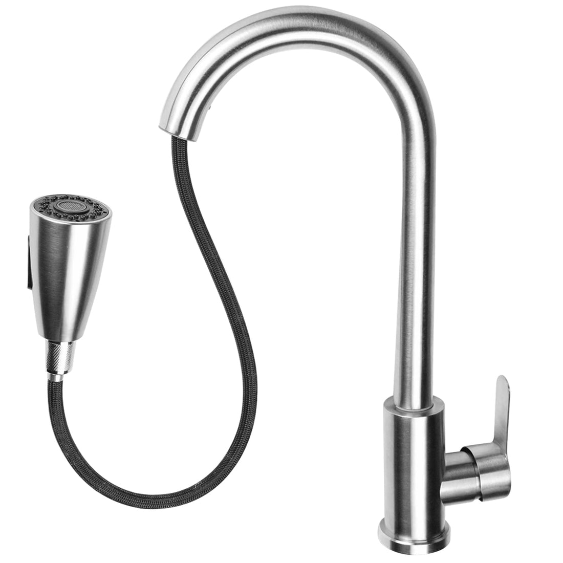Kitchen Faucet with Pull Down Sprayer, Single Level Stainless Steel Kitchen Sink Faucets, Kitchen Mixer Tap Hot And Cold Water Faucet，Kitchen Faucet Sink Tap 2 Spraying Modes 360° Rotating