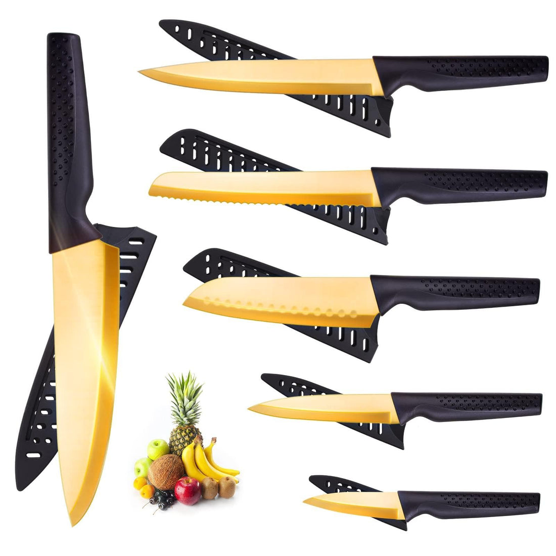 Gourmet Blades - Discover precision cutting with this premium 6-knife set, crafted for excellence and designed as the ultimate culinary gift.