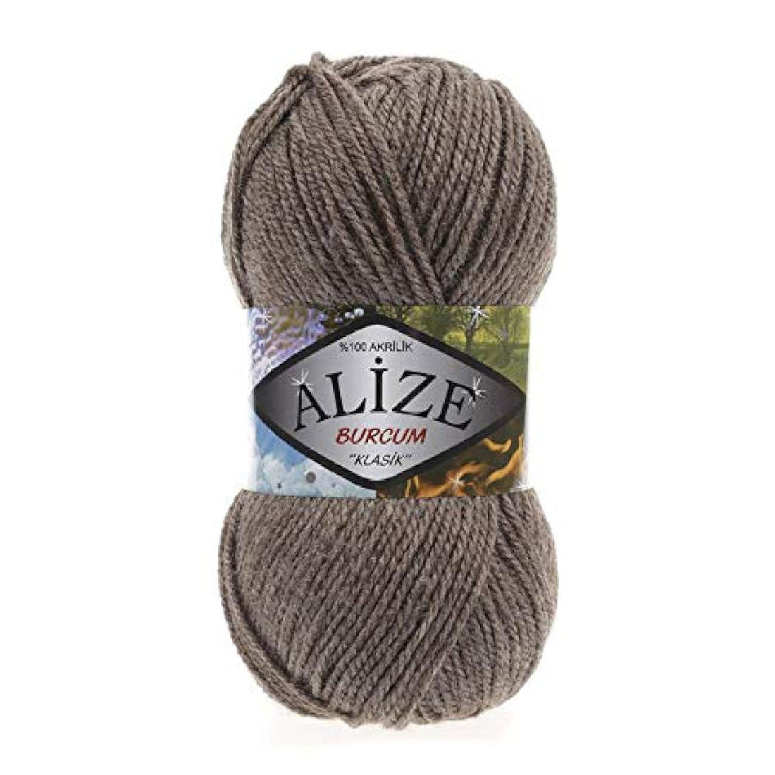 Alize BURCUM KLASiK 239 Brown Melange - Crochet and Knitting Yarn
