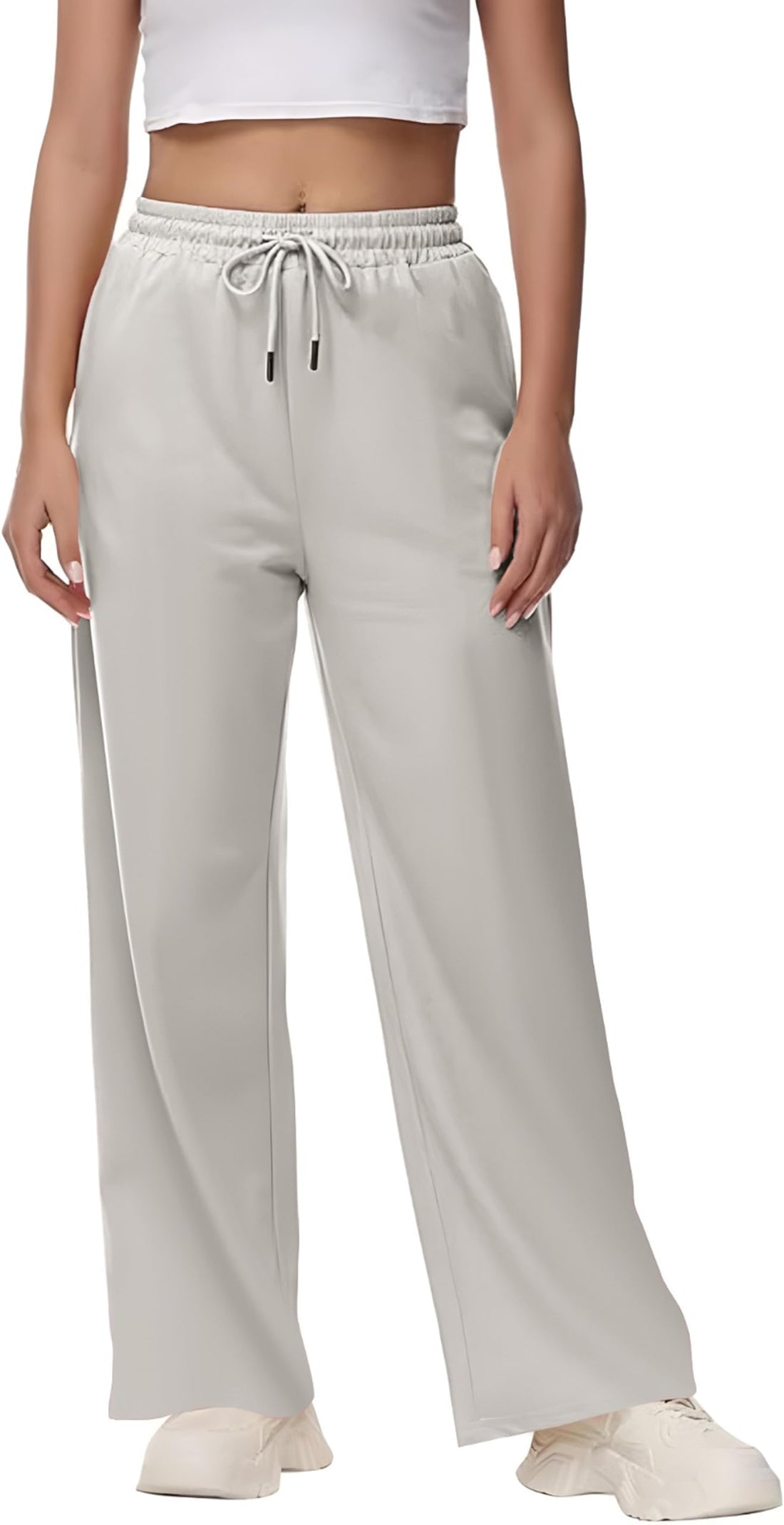 Women's and Girls' High-Waist Wide-Leg Sweatpants - Soft Melton Fabric - Comfortable for Home, Sports, or Walking - New Design for Greater Comfort by Meza