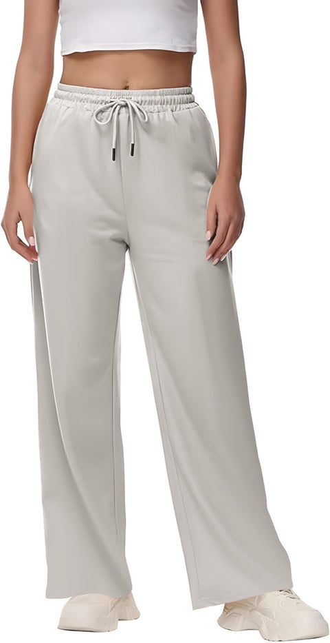 Women's and Girls' High-Waist Wide-Leg Sweatpants - Soft Melton Fabric - Comfortable for Home, Sports, or Walking - New Design for Greater Comfort by Meza