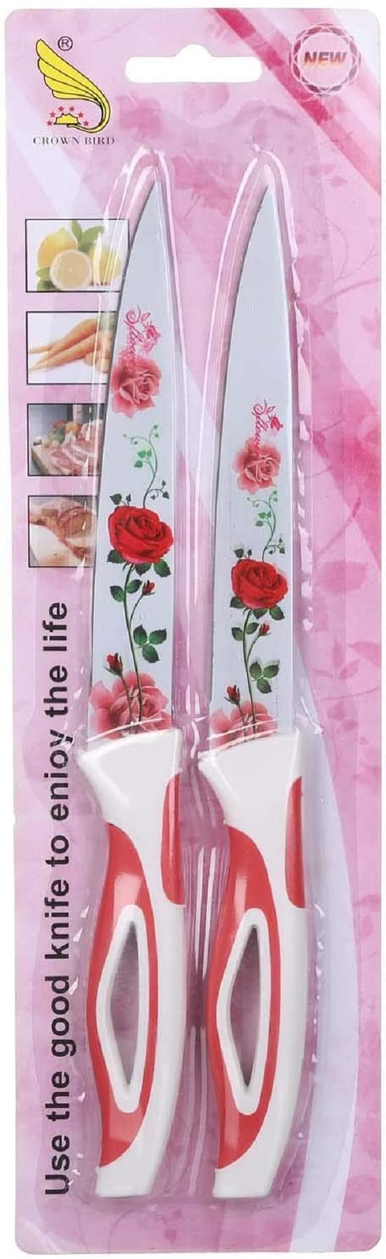 Ceramic Kitchen Knife Set, 2 Pieces - Assorted Colors