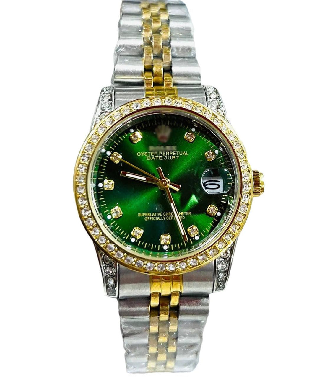 Elegant Women’s Analog Stainless Steel Watch – Timeless Wristwatch with Stylish & Sleek Design (Green)