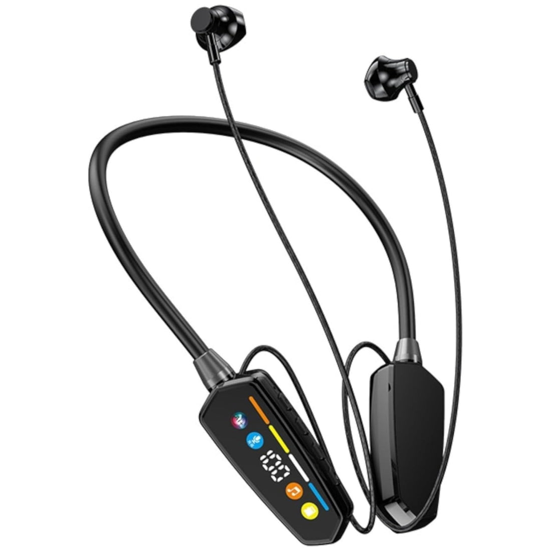 Wireless Neckband Headphones with Digital LED Power Display, Bluetooth 5.0 Sport Earphones, Magnetic Earbuds, Noise Cancelling Microphone, Sweatproof (A 16)
