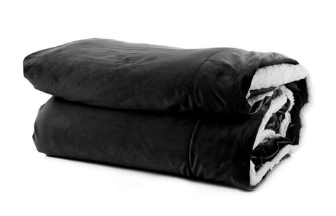 Mintra Microfiber Blanket Double Super Soft Fabric Bag Black Size 127x152