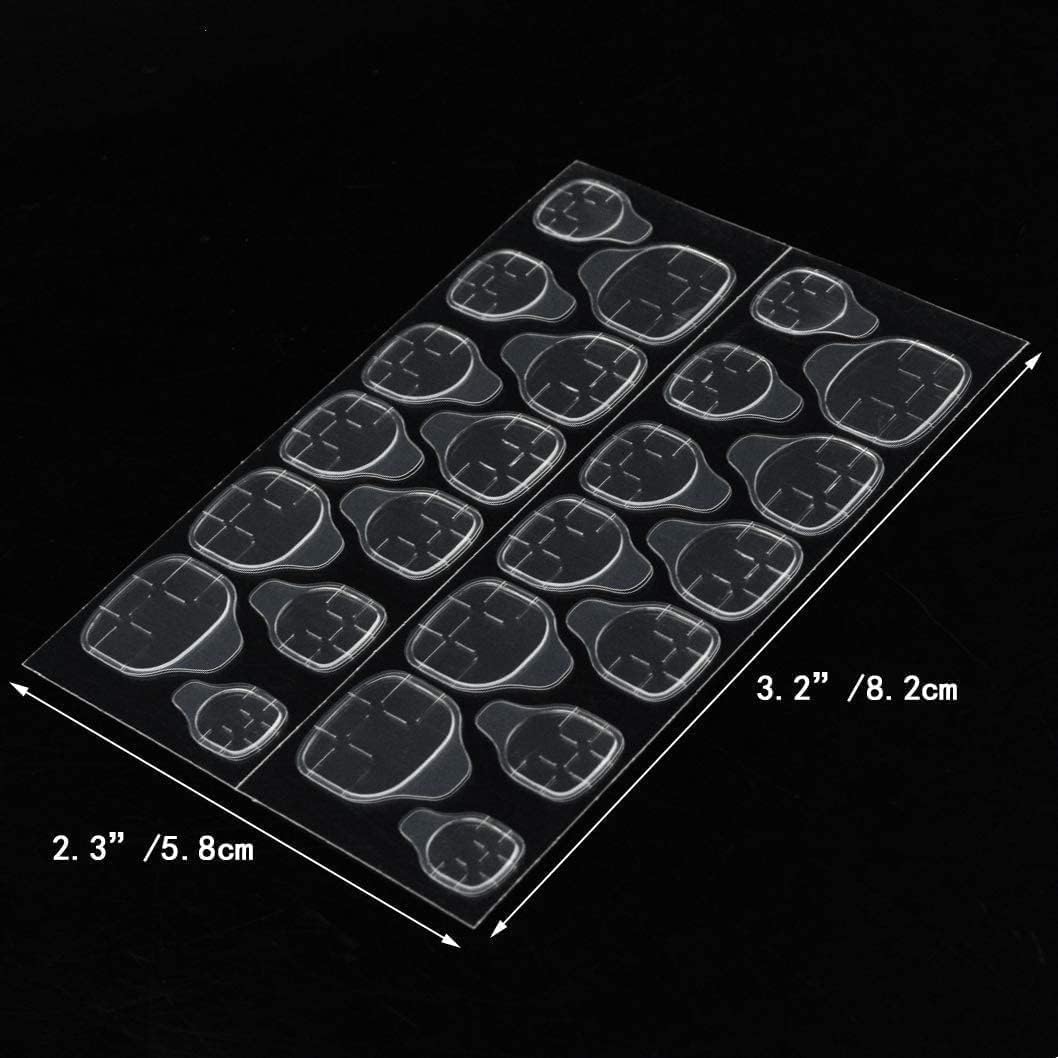 Double-Sided Nail Tab Self-Adhesive Sticker, False Nail Glue Jelly Gel Tape, Transparent Flexible Fake Nails Tabs (Pack Of 1 sheet)