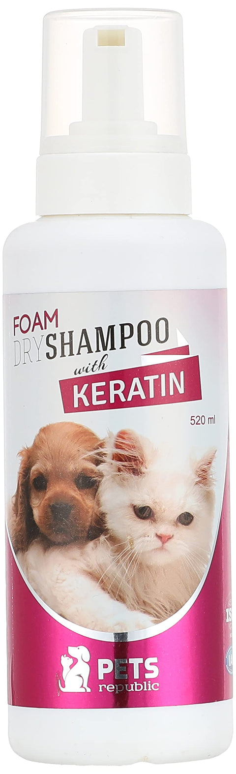 Pets Republic Foam Dry Shampoo with Keratin - 520ml