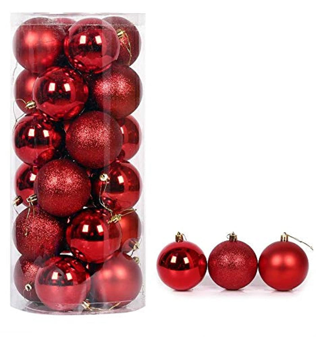 24ct Christmas Ball Ornaments Baubles Shatterproof christmas decorations Tree Balls for Holiday Wedd boy toys, girl toys, birthday gift, Christmas gift, growth, fun, for kids.
