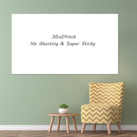 Nortix White Board Wallpaper, Whiteboard Contact Paper, 36" x 24" Super Sticky Whiteboard Sticker Wall Decal on Wall, Table, Doors, No Ghosting,1 Piece (2x3ft)