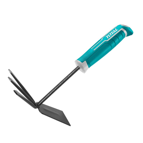 Total Garden Rake 11 Inch Small Grip Hand Rake and Trowel , Small Rake Spade for Houseplants,Gardening Tool for Lawn Bush and Flower,Rust Resistant THGT979K