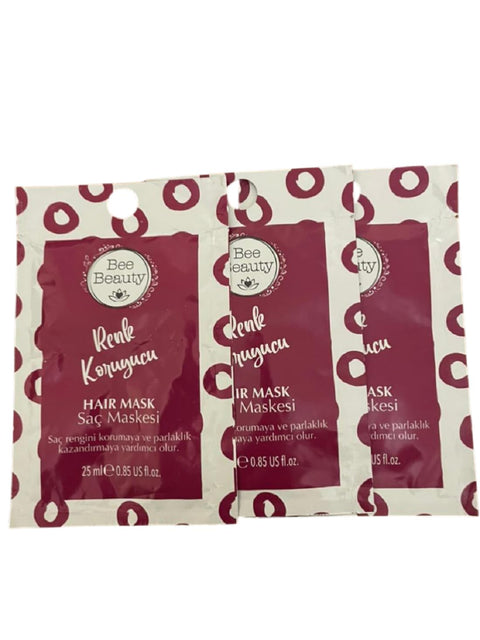 BEE BEAUTY COLOR PROTECT HAIR MASK (Pack of 3 pieces * 25ML) MADE IN TURKEY.