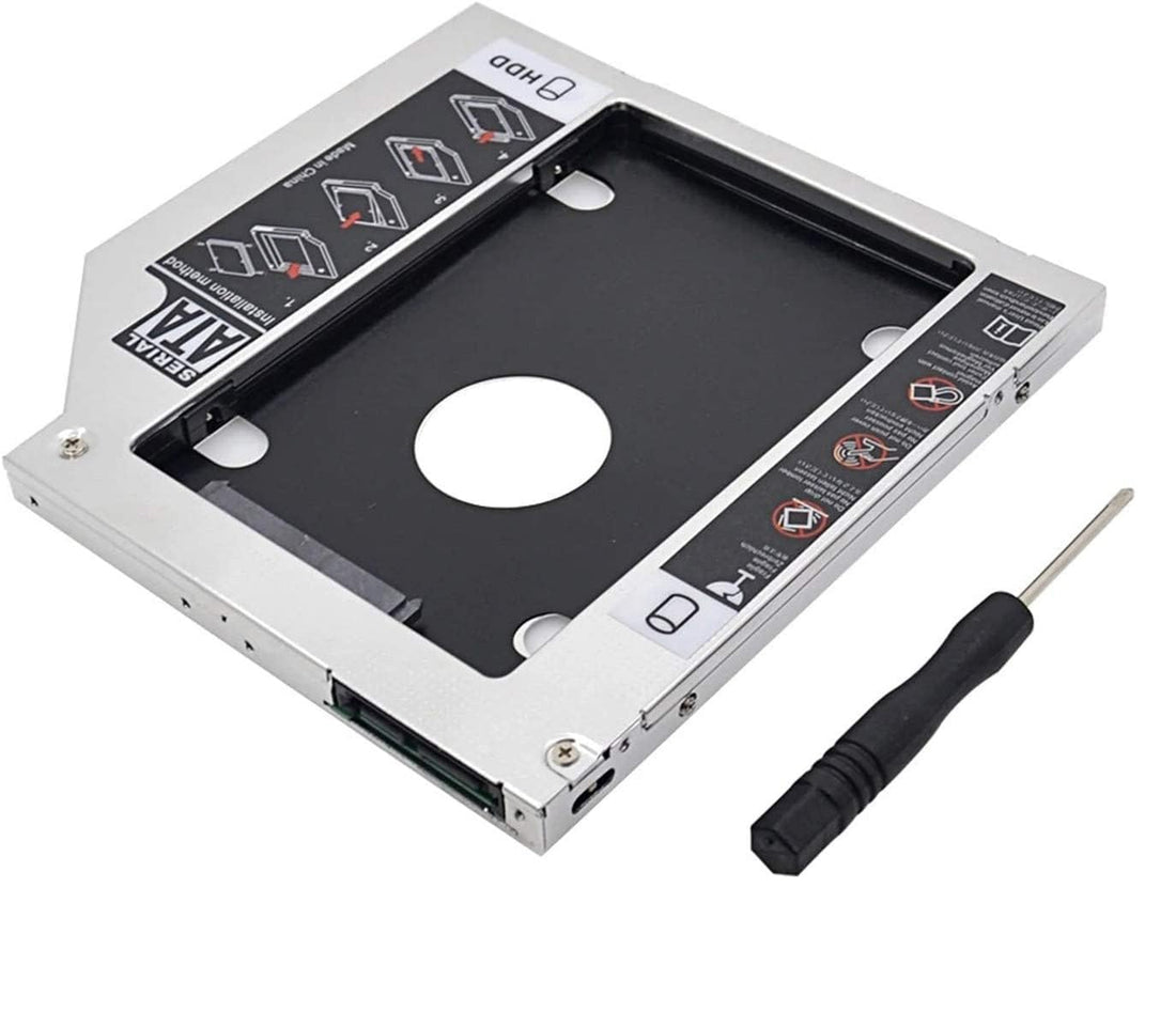 Zonic Z1189 SATA HDD Caddy 9.5mm 2.5″ SSD - HDD Case Hard Disk Drive Enclosure for Notebook - Laptop Aluminum