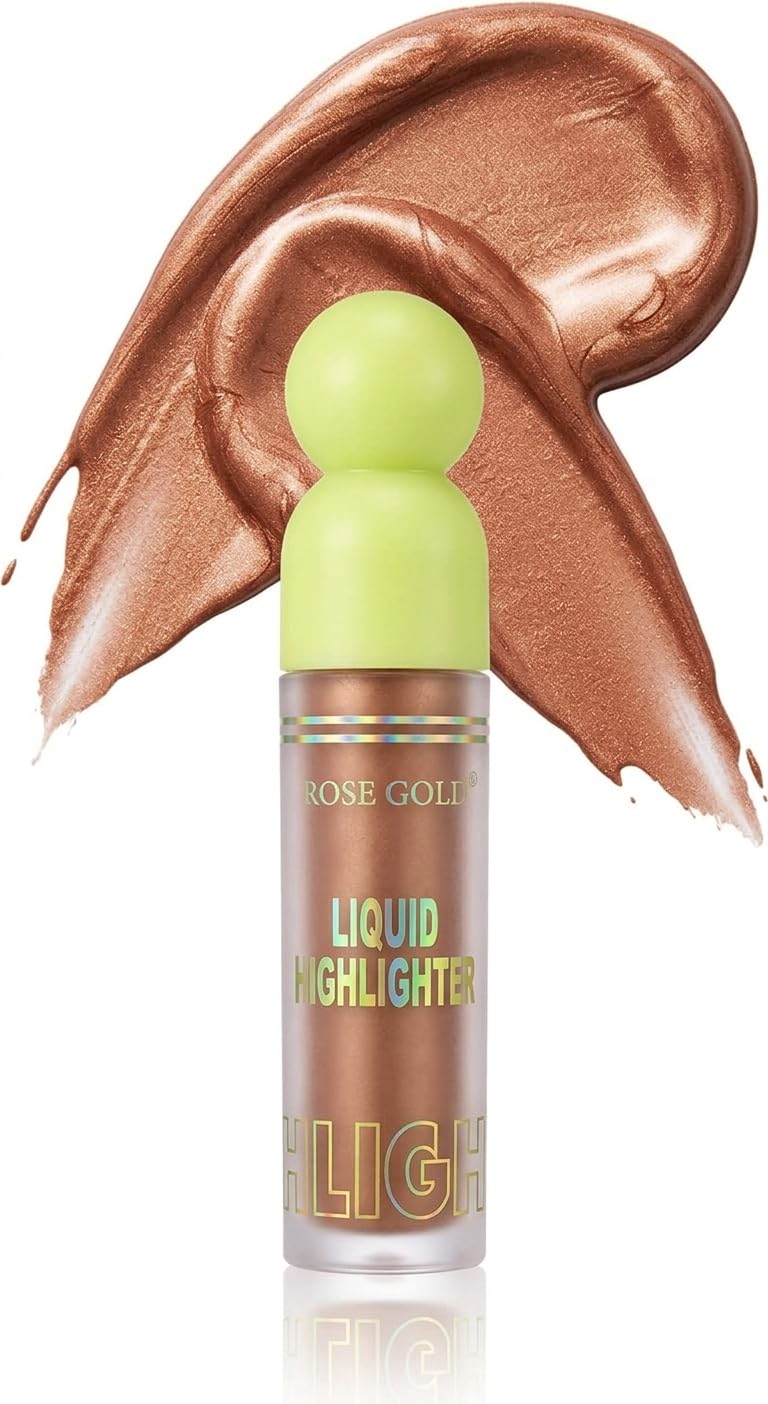 Liquid Highlighter, Multiuse Liquid Glow Filter Makeup for Face & Body, Glowing Bronzer Drops with Skincare Formula, Radiant Glow Highlighter (06)