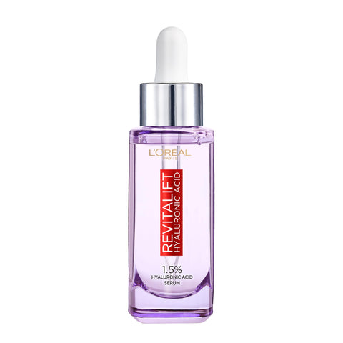 L'Oréal Paris Revitalift Hyaluronic Acid Serum, 1.5% Pure Concentrated Micro-Epidermic Hyaluronic Acid Dropper Serum, intensely hydrates and replumps lines and wrinkles, 30ml