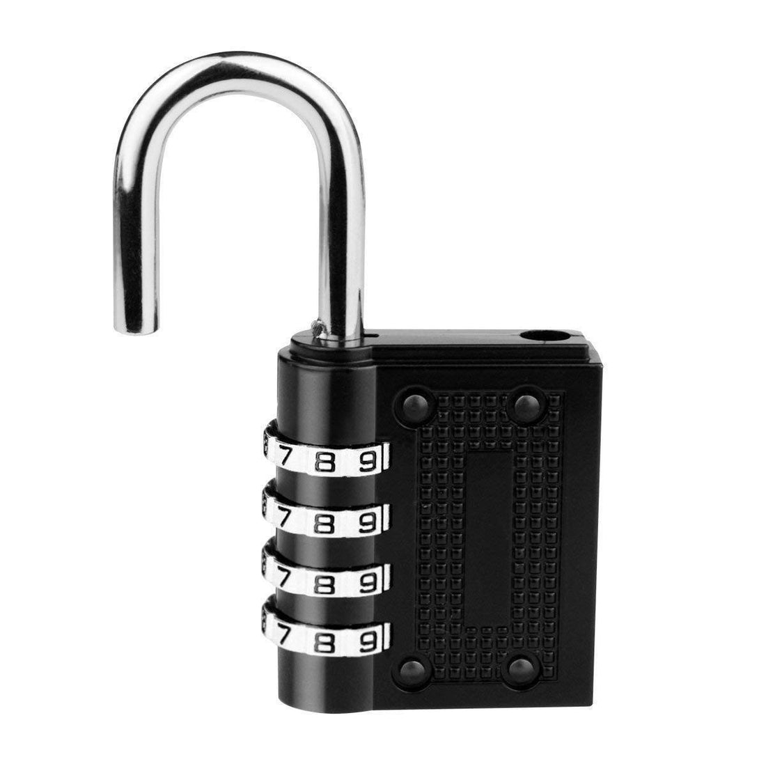 Faster Combination Lock, 4 Digit Padlock, 10000 for Home, Gate, Case, Toolbox, Gym, Sports, School and Employee Locker, Outdoor, Fence, Hasp and Storage (Black, Pack of 2)