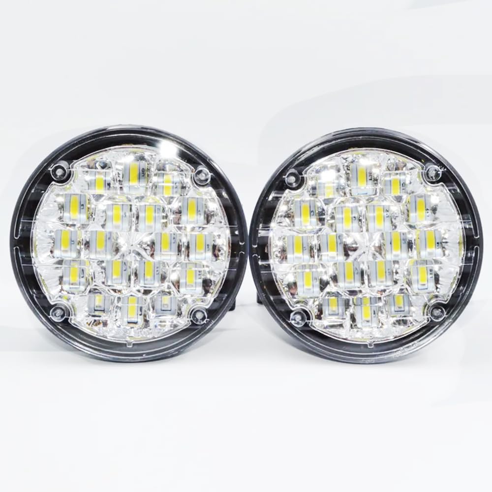 Kaber Egypt 2020 - Kaber Egypt 2020 18 LED Fog Light - Extra Light Projector - Bright Strong White - Suitable for Cars, Bikes, Motorcycles and Trucks Off-Road - 2 Pieces on 1 Card