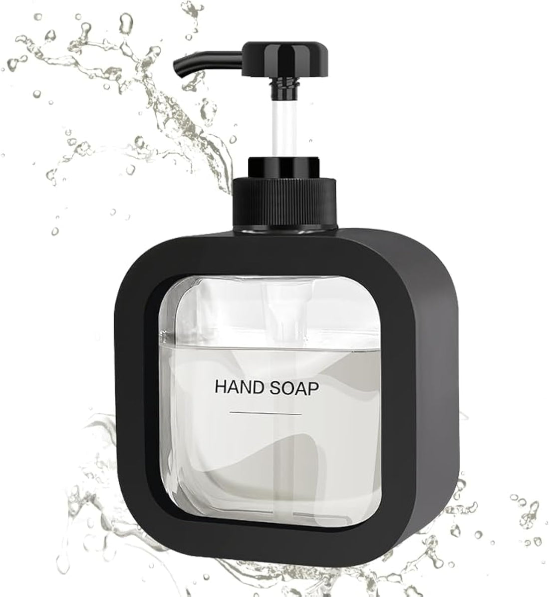 Soap Dispenser Plastic Clear Empty Pump Lotion Bottles Portable Soap Dispensers Pressing Refillable Liquid Container for Kitchen Bathroom, Pack of 1, 350 MI, Mix Color