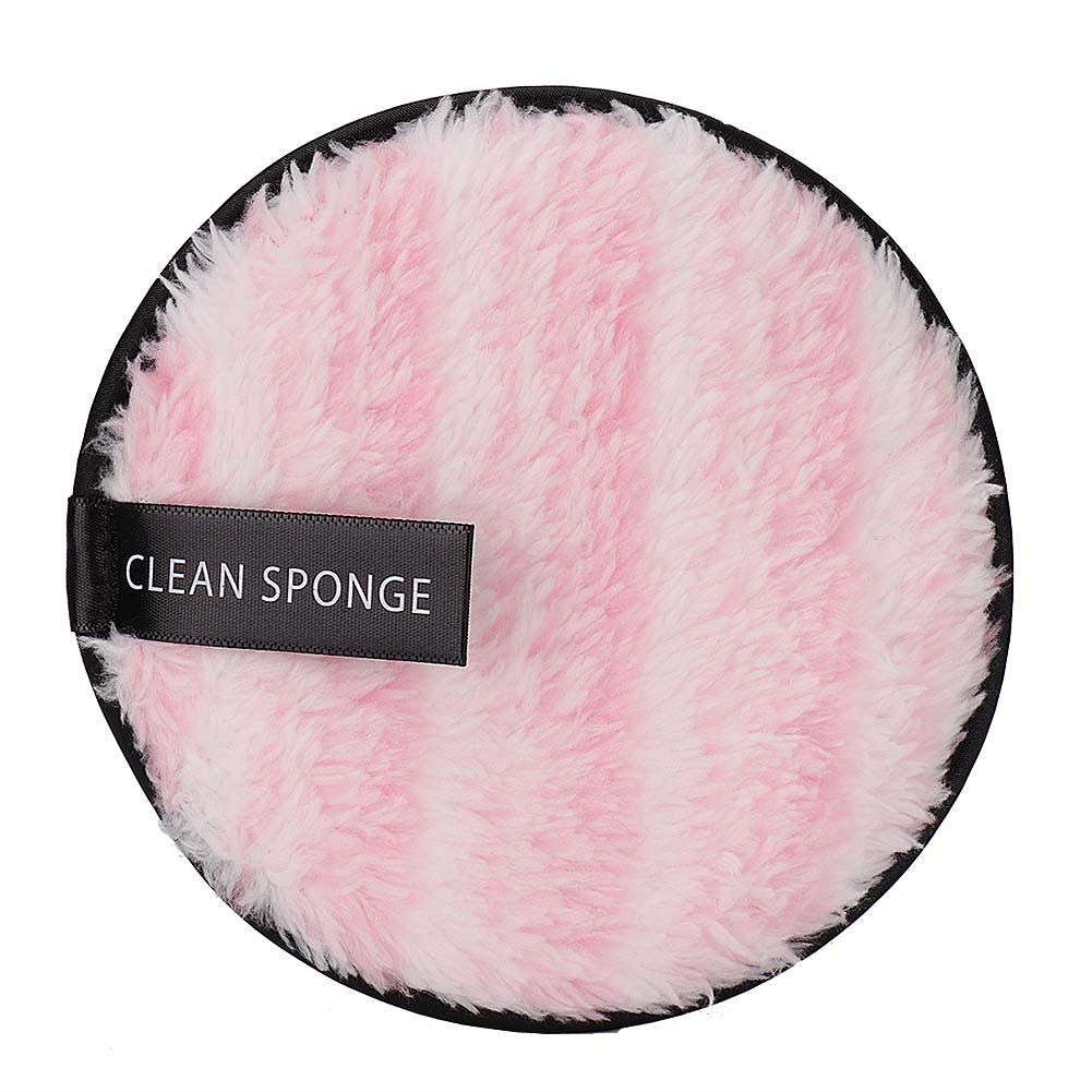 Facial Cleaning Puff, Double-sided Microfiber Facial Makeup Remover Puff, Reusable Face Cleansing Towel Cloth Pad(Pink)