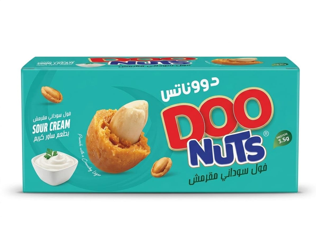 DOO NUTS! Crunchy Peanuts Sour Cream Flavor Carton 24 Sachets x 25 gm