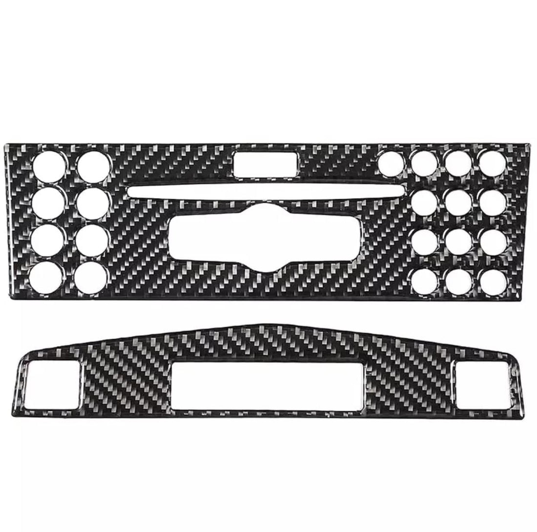 Center Console Panel Trim,Carbon Fiber Center Console Navigation Panel Fit for Mercedes Benz C Class W204 2005-2012