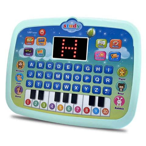 Wenbeier Kids Tablet/Toddler Learning Pad with LED Screen Teach Alphabet, Numbers, Word, Music, Math, Early Development Interactive Electronic Toy for Boys & Girls 3 Years+