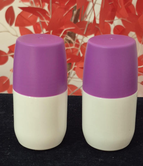 Mauve 50ml Plastic Empty Roll-On Bottles Set of 2 for Cosmetic Deodorant Easy to Carry Practical Design