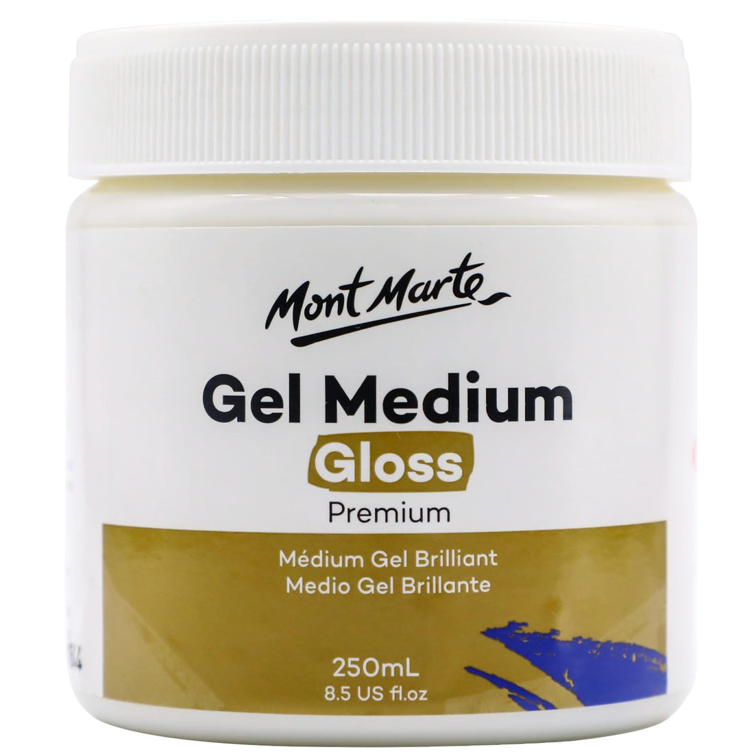 Monte Marte Medium Shine Gel Paint Suitable for Acrylic Colors, 250 ml, 8.5 Fl Oz
