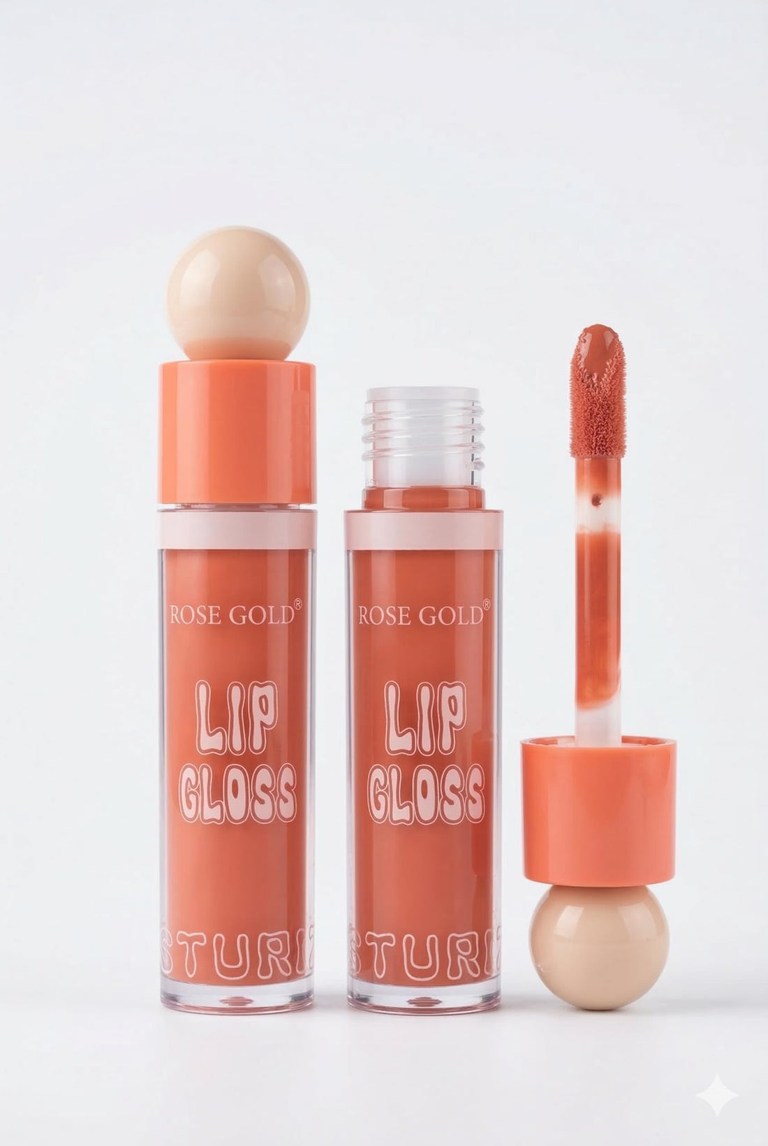Rose Gold Lip Gloss with Applicator, Moisturizing Formula, Shade 03