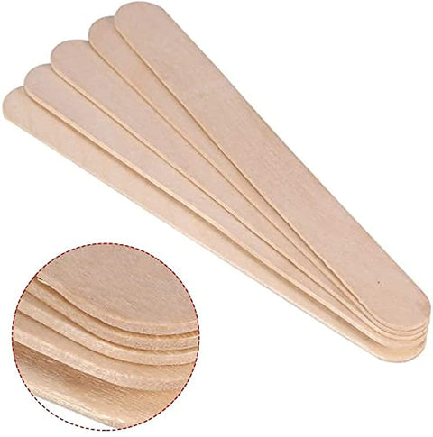 The PACK Bamboo Disposable Bulk Wand Hair Removal Wax Scoop and Tongue Compression - (25 Pieces)