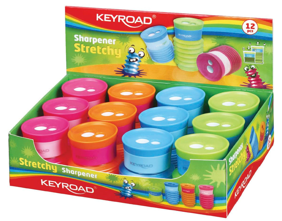 Keyroad Plastic Sharpener Stretchy 2 Holes Multi-color Model KR971287
