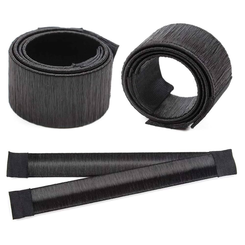 Magic Hair Bun, Hair Styling Ribbon, 21cm x 2.5cm, Quick Hair Bun Styling Tool for Women Add a Touch of Shine and Elegance to Your Bun (Black)