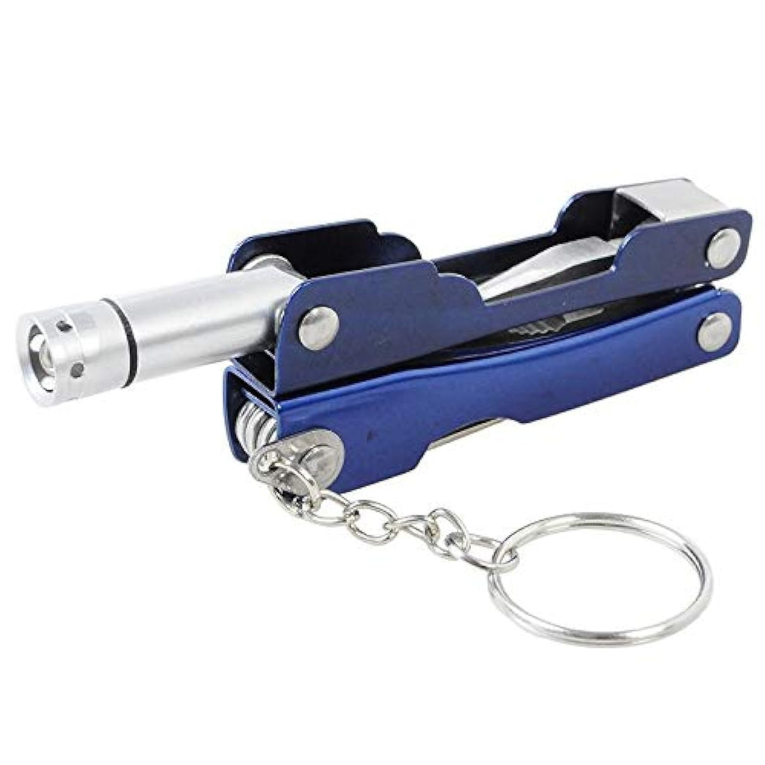 Stainless Steel Multifunctional Plier with LED Light (Silver)