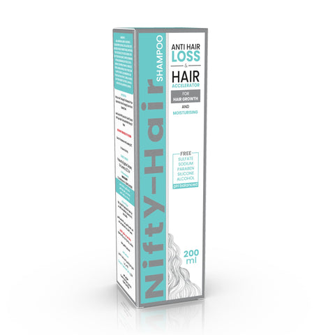 Nifty Hair Shampoo 200ml: sulfate free, paraben free, silicone free, alcohol free, pH neutral (pH)