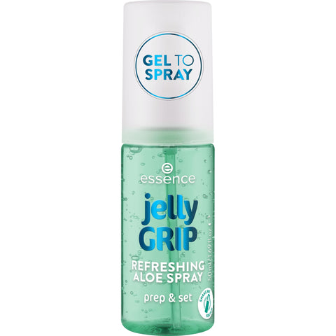 Essence Jelly Grip Refreshing Aloe Spray Hydrating Soothing Lightweight Primer Preps Skin Long Lasting Makeup