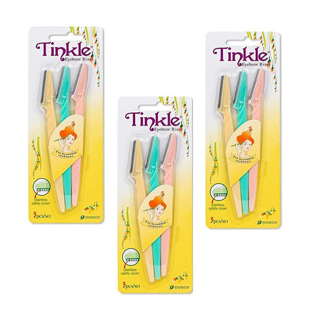 Tinkle Eyebrow Razor, Give Shape To Your Eyebrow, Remove Facial Hair, Remove Hair Painlessly, Precise And Easy To Use, Pack Of 9 Razors