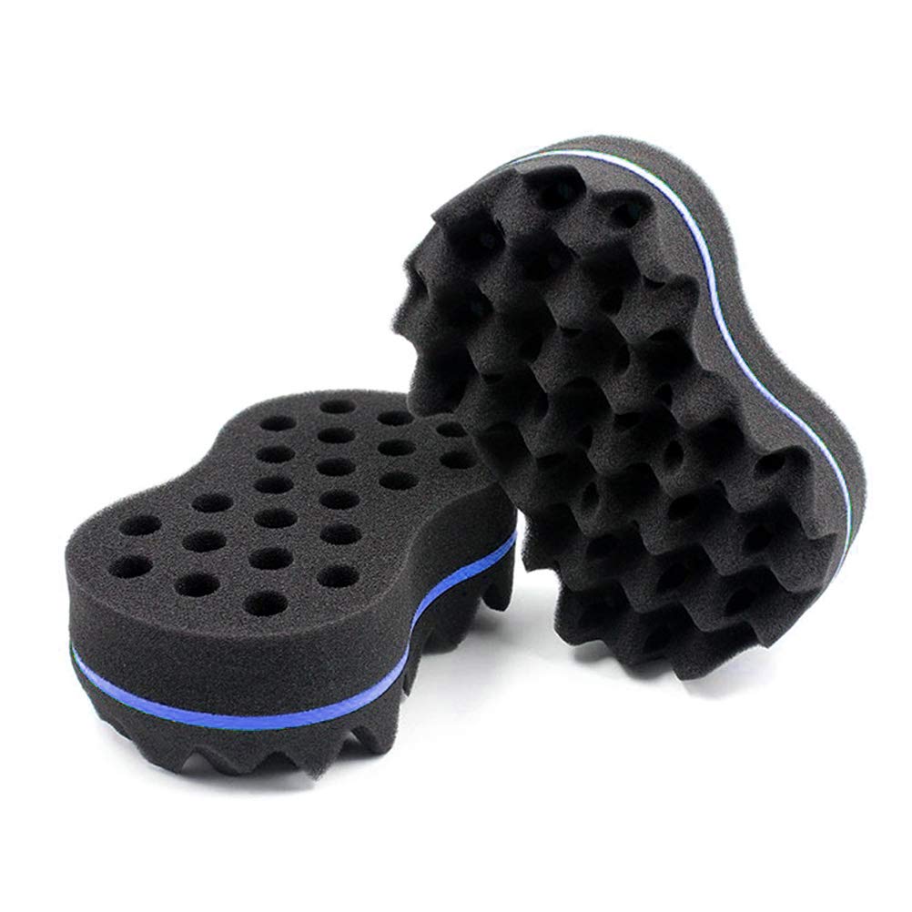 2pcs Hair Sponge, Hair Twist Sponge Brush Dread locking Wave Twisting Foam Afro Barber Curl Sponge for Women and Men 2pcs