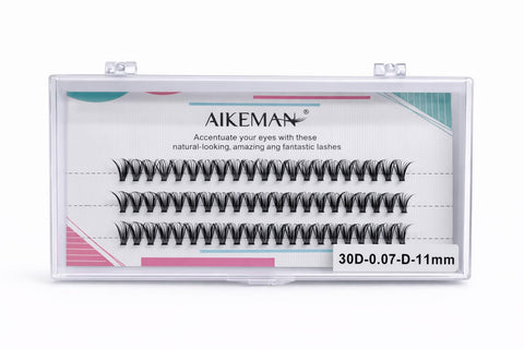 60 Pcs 30D Mink Cluster Eyelashes 11mm, 0.07 D Curl Multi-Strand Lash Fans, Individual Volume Extensions for Professional Salon & At-Home Application