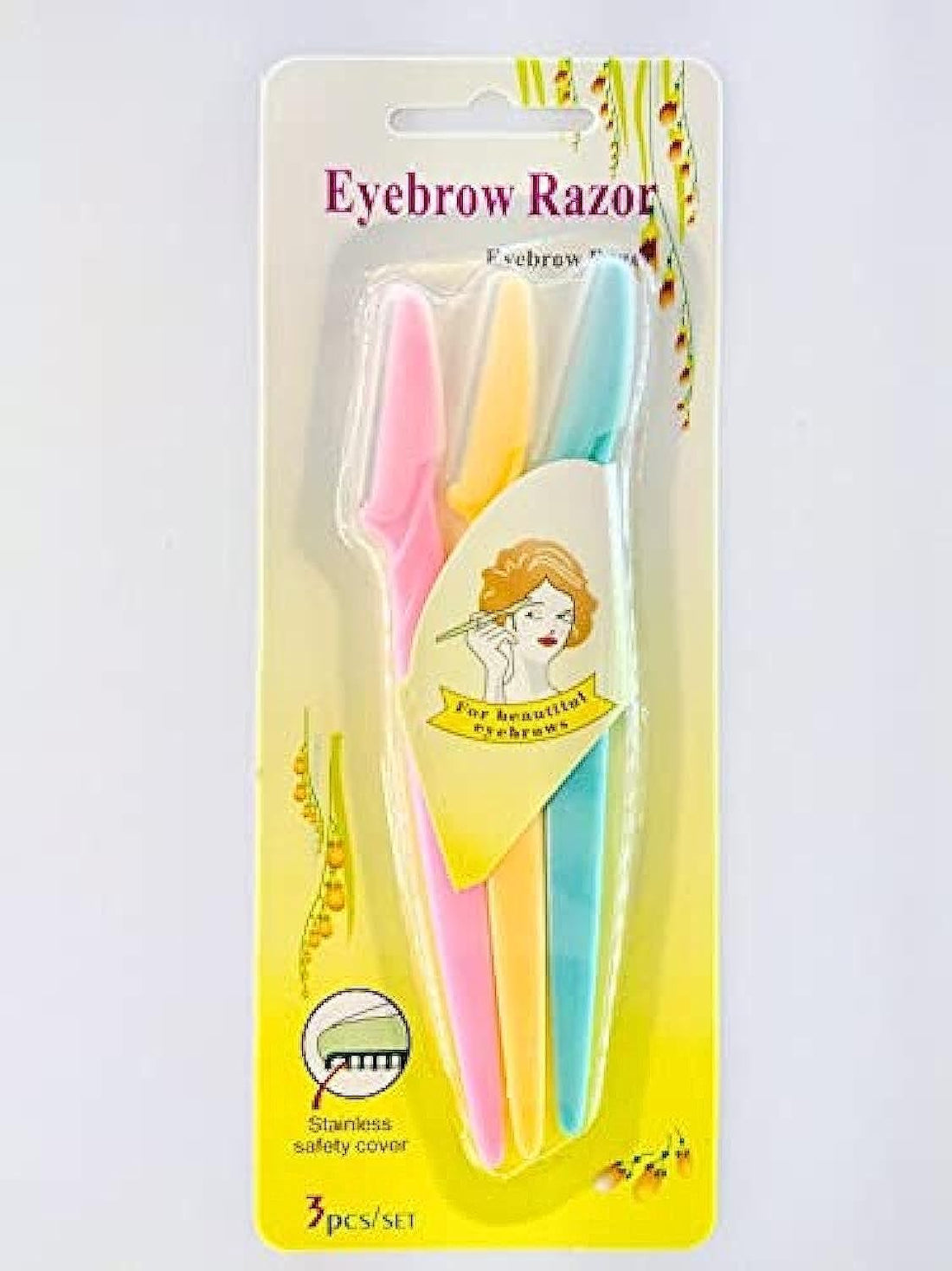 3 PCS Eyebrow Razor Facial Hair knife Remover Makeup Tools Trimmer Sharper Shaver Hair Remover Set