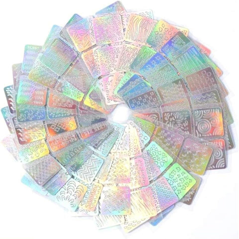 Nail Vinyls Stencil Stickers Set, 12 Sheets -Different Designs Cute Easy Nail Art