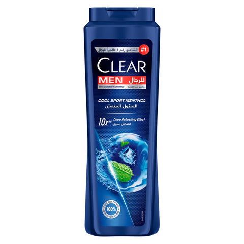 CLEAR Men Anti-dandruff Shampoo Cool Sport Menthol, 10x Deep Cooling with Ultra Performance Formula, 600ML