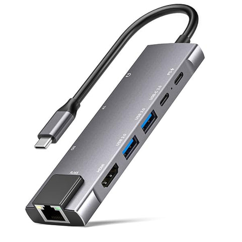 USB C Hub Mulitiport Adapter, 9-in-1 Hub with 1Gbps Ethernet,4K@30Hz HDMI,100W Power Delivery, 2 USB 3.0,SD/TF Card Slots,3.5mm Jack,USB-C3.0 Data, for MacBook Pro/Air iPad Pro M1/M2,Surface,XPS