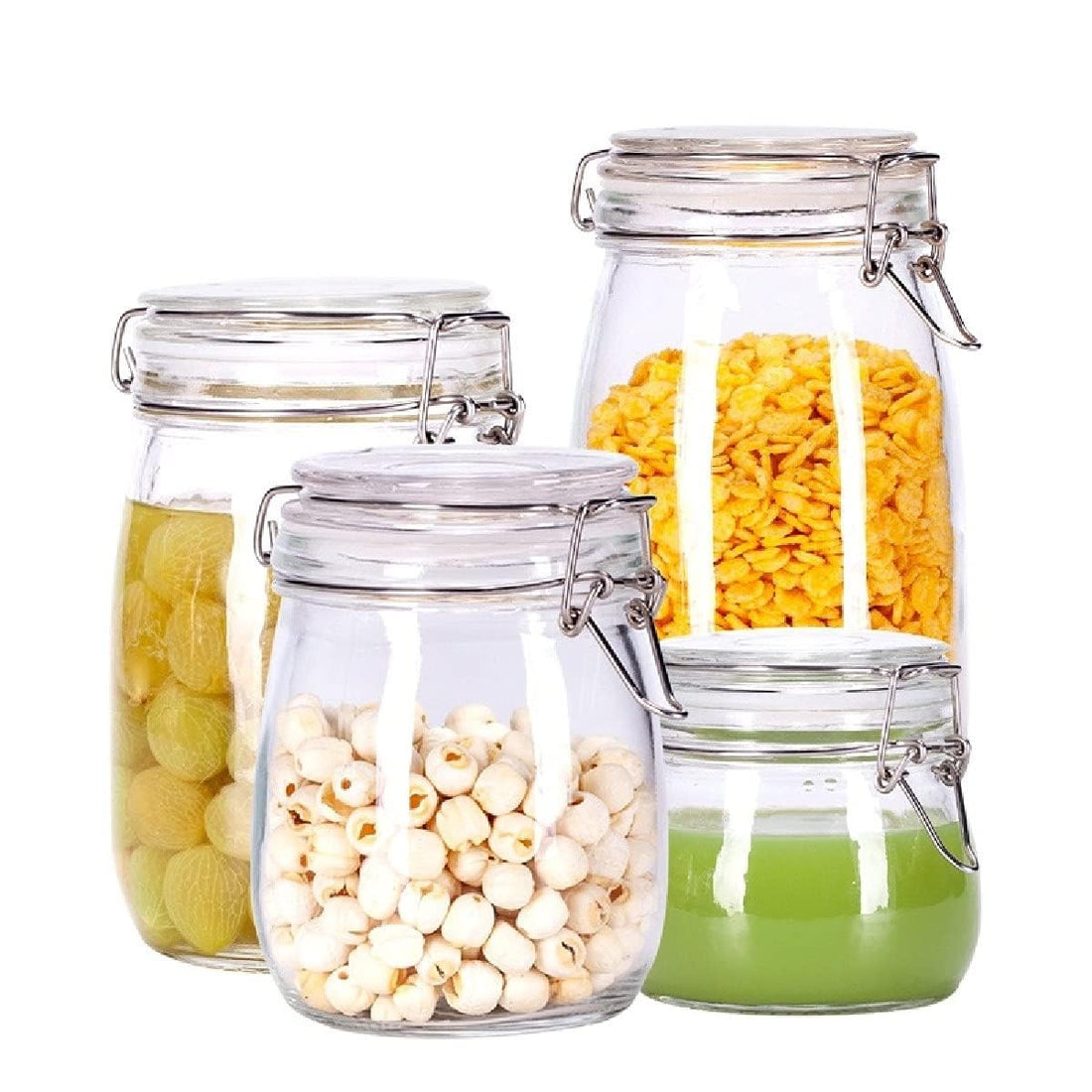 Kitchen Storage Jar Set of 5 Clips - Perfect for Herbs, Spices, Sauces and Dried Fruits! - Generic