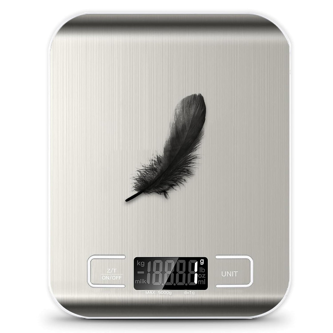SCIENISH 1Pack Digital Scale 5Kg x 1g Food Diet Postal Kitchen Scales Balance Measuring Weight Slim LCD Electronic Household Scale