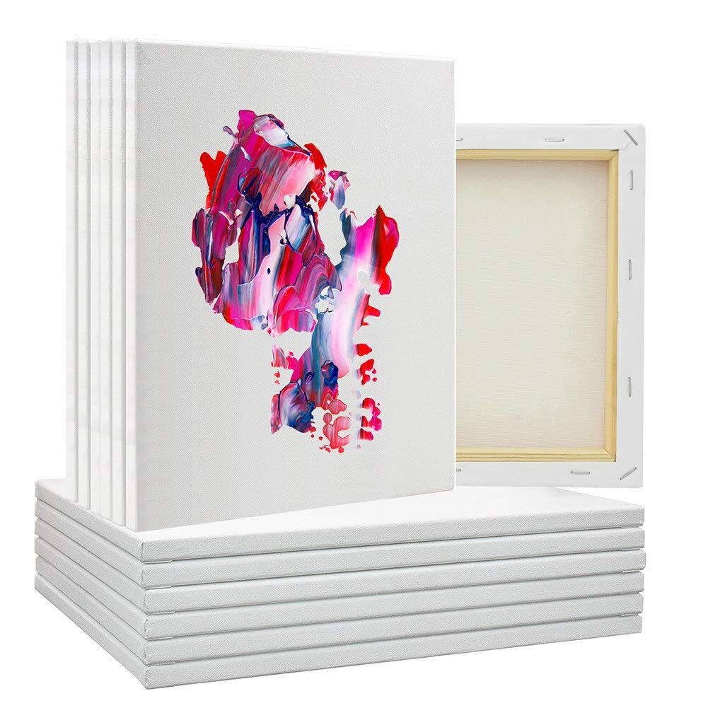 Basic Set of 5 Pieces 15x15cm Mini Stretchable Blank Art Board - White
