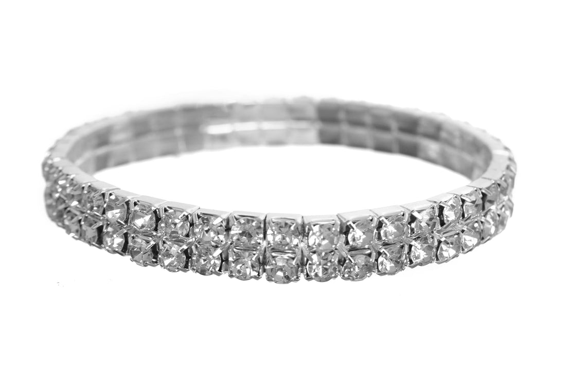 Gouisha Almaz Synthetic Two Lines For Women Silver